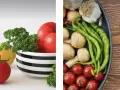 Pomodori, limone, prezzemolo e verdure miste. Alimenti ricchi di vitamina A in gravidanza per una dieta sana.