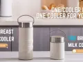 Due contenitori termici per latte materno, ideali per mantenerlo alla temperatura ambiente. Uno da 22oz e uno da 11oz.