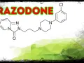 Struttura chimica del Trazodone, farmaco usato per trattare la depressione.