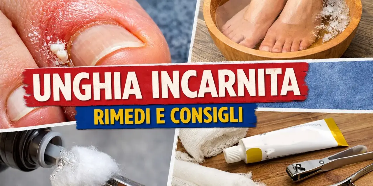 Unghia incarnita: rimedi a casa con pediluvio, cotone e kit per la cura.