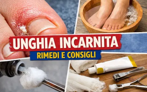 Unghia incarnita: rimedi a casa con pediluvio, cotone e kit per la cura.