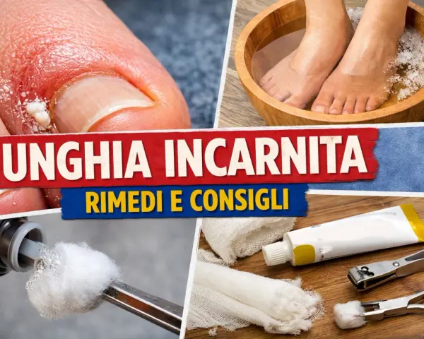 Unghia incarnita: rimedi a casa con pediluvio, cotone e kit per la cura.