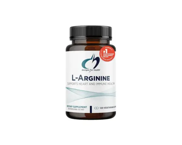 Flacone di L-Arginina, integratore per cuore e sistema immunitario. Molti ne parlano bene, cercando "argento proteinato opinioni" per integratori simili.